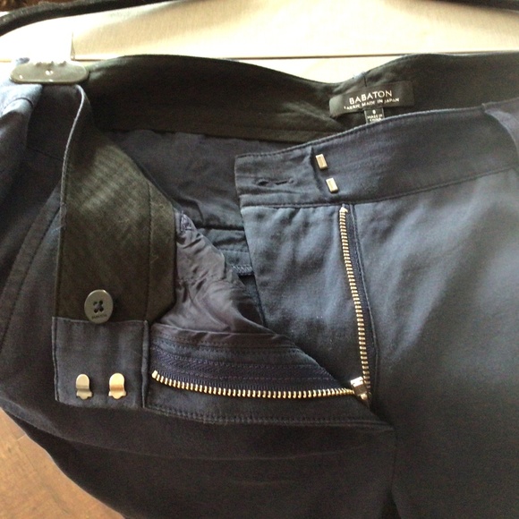 Aritzia Babaton pants deep blue, front slash pockets Sz 8 - Picture 4 of 11